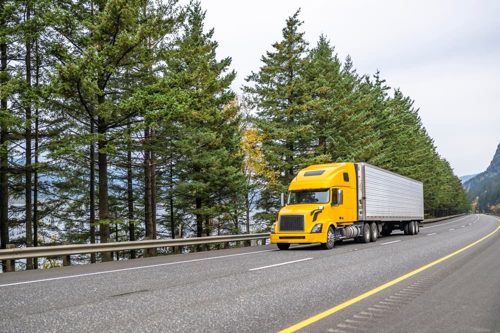 semi truck on highway